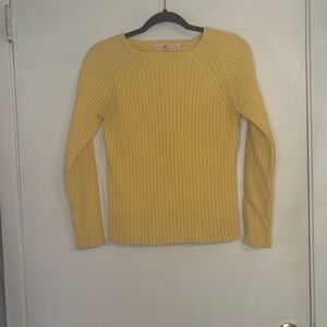 Vintage Tommy Hilfiger Yellow Ribbed Women's Sweater